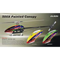 HC5125 Align Trex 500X Painted Canopy-Mad 4 Heli