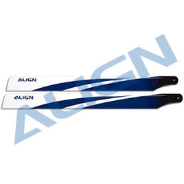 HD380BT ALIGN 380 Carbon Fiber Blades - Blue-Mad 4 Heli