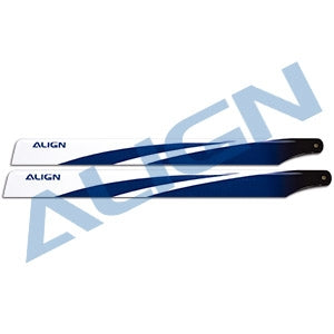 HD380BT ALIGN 380 Carbon Fiber Blades - Blue-Mad 4 Heli