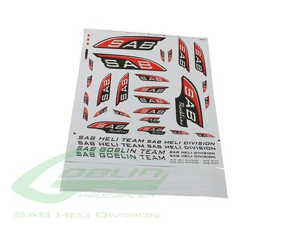 HM043 SAB Black Line Decal Set-Mad 4 Heli