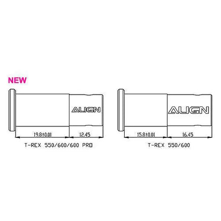 HN6064BA New Main Gear Case Set-Black-Mad 4 Heli