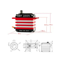 KST 12V HLS Combo Brushless Servos - HLS3008-12 & HLS1535-12 Combo Set for 700 to 800 Class Heli-Mad 4 Heli