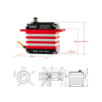 KST 12V HLS Combo Brushless Servos - HLS3008-12 & HLS1535-12 Combo Set for 700 to 800 Class Heli-Mad 4 Heli