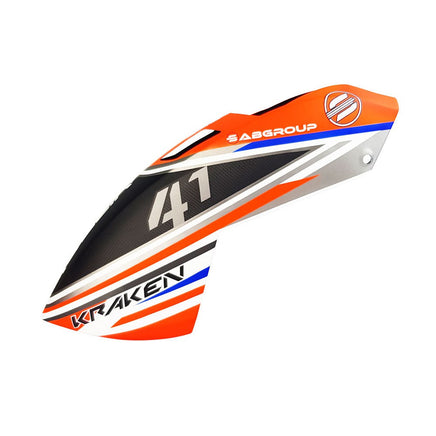 H2043-S KRAKEN S 700 CANOPY ORANGE/BLUE-Mad 4 Heli