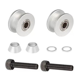 OSHM4020S OMP M4 Idler Pulley Set – Silver-Mad 4 Heli