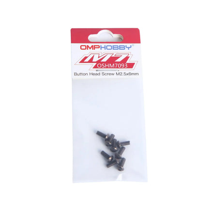 OSHM7093 OMPHOBBY M7 Button Head Screw M2.5x6-Mad 4 Heli