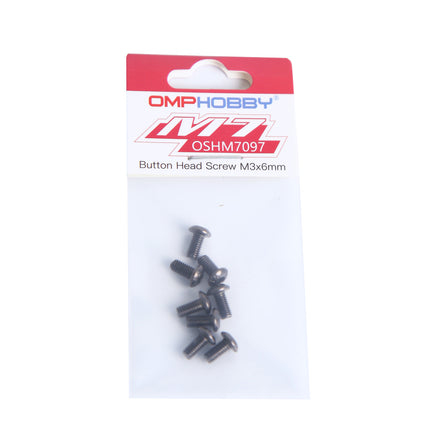 OSHM7097 OMPHOBBY M7 Button Head Screw M3x6-Mad 4 Heli