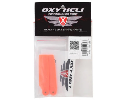 OSP-1051-1 - OXY4 Tail Blade 68mm - Orange Carbon Look Black-Mad 4 Heli