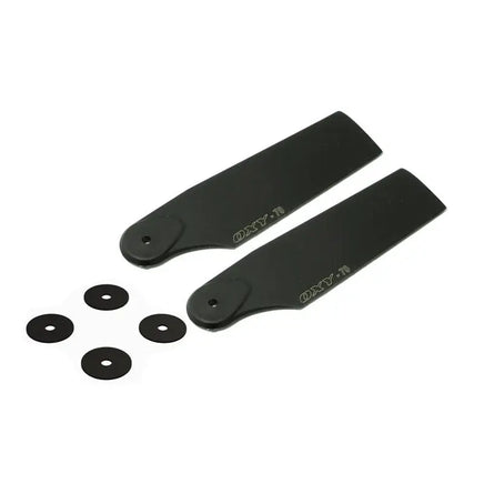 OSP-1237-3 - OXY4 Max Tail Blade 70mm, Black-Mad 4 Heli