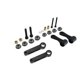 H0132BM-S - RADIUS ARM SET BLACK MATTE - GOBLIN BLACK NITRO/BLACK THUNDER/RAW-Mad 4 Heli