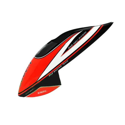 H0922-S - MINICOMET CANOPY BLACK/RED-Mad 4 Heli