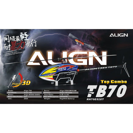 RH70E52XT Align Trex TB70 Top Combo-Mad 4 Heli