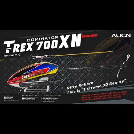RH70N11XW Align T-REX 700XN Dominator Nitro Combo (Special Order)-Mad 4 Heli