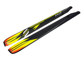 S420-YO Main Blades Yellow Orange 420mm-Mad 4 Heli