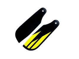 S72-Y SAB Carbon Fiber Tail Blades 72mm Yellow-Mad 4 Heli