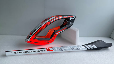 SG760 IL GOBLIN PRO 700 Orange White Custom Theme Kit (special order)-Mad 4 Heli