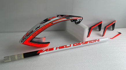 SG763 IL GOBLIN RAW 700 Orange White Custom Theme Kit (special order)-Mad 4 Heli