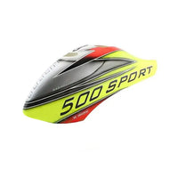 H0624-S - CANOMOD AIRBRUSH CANOPY YELOW/SILVER - GOBLIN 500 SPORT-Mad 4 Heli