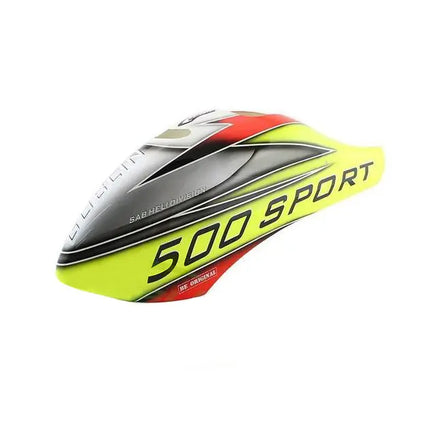 H0624-S - CANOMOD AIRBRUSH CANOPY YELOW/SILVER - GOBLIN 500 SPORT-Mad 4 Heli