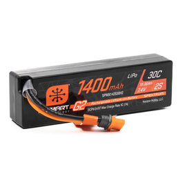 SPMX142S30H2 Spektrum 1400mah 2S 7.4v Smart G2 30C LiPo Battery with IC2 Connector, Grom-Mad 4 Heli