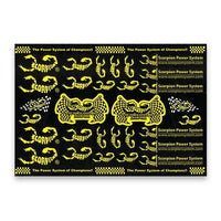 Scorpion Decal Sticker 005 Black (A4 Size)-Mad 4 Heli