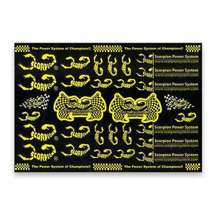 Scorpion Decal Sticker 005 Black (A4 Size)-Mad 4 Heli