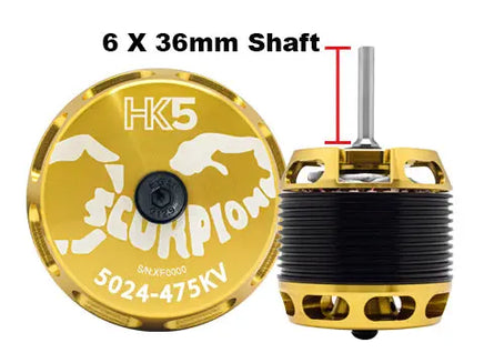 Scorpion HK5-5024-475kv (6 x 36mm shaft) (special order)-Mad 4 Heli