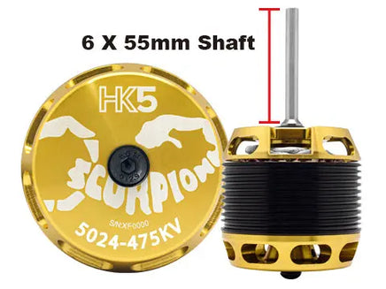 Scorpion HK5-5024-475kv (6 x 55mm shaft) (special order)-Mad 4 Heli