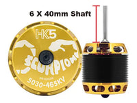 Scorpion HK5-5030-465kv (6 x 40mm shaft) (special order)-Mad 4 Heli