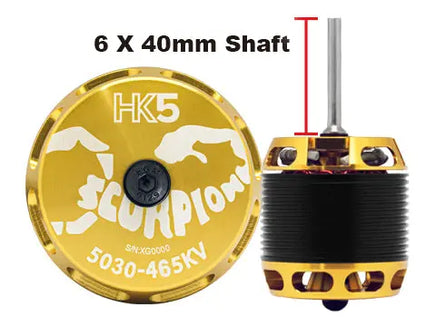 Scorpion HK5-5030-465kv (6 x 40mm shaft) (special order)-Mad 4 Heli