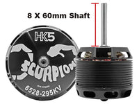 Scorpion HK5-6528-295kv (8 x 60mm shaft) Special Order-Mad 4 Heli