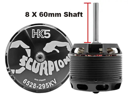 Scorpion HK5-6528-295kv (8 x 60mm shaft) Special Order-Mad 4 Heli