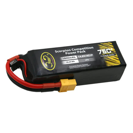 Scorpion Power 1800mAh 75C 14.8V 4S with EC3-Mad 4 Heli