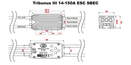 Scorpion Tribunus III 14-150A ESC SBEC (Preorder)-Mad 4 Heli