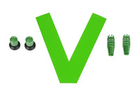 05374 Stick/Knob-Set metallic green-Mad 4 Heli