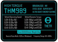 Theta 989 brushless mini servo 8.4v @25kg (Backorder) VLV International