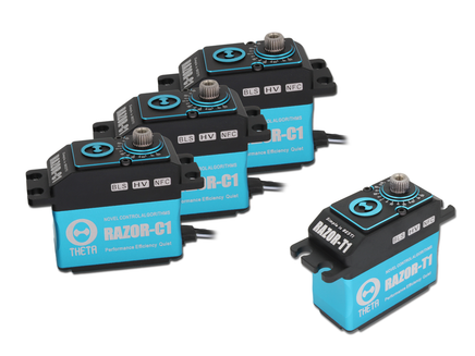 Theta C1x3 and T1 servo set for 700~800 heli-Mad 4 Heli