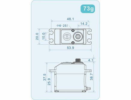 Theta C1x3 and T1 servo set for 700~800 heli-Mad 4 Heli
