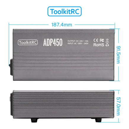 ToolkitRC - ADP450 450W 24V 19A Power Supply Unit with XT60 Output-Mad 4 Heli