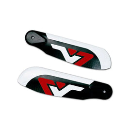 VENTURE 107mm Premium CF Blades – Red (Due Mid Sep)-Mad 4 Heli