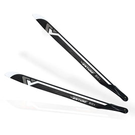 VENTURE 601mm Premium CF Blades – Silver (Due Mid Sep)-Mad 4 Heli