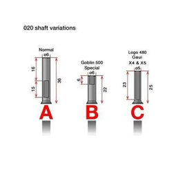 Xnova 4020 Shaft, size C X4020SC-Mad 4 Heli