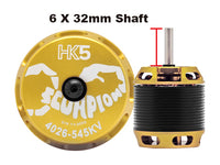 Scorpion HK5-4026-545KV (6x32mm shaft)-Mad 4 Heli