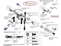 H0202-S REPLACED BY H1368-S ALUMINUM MAIN BLADE GRIP - GOBLIN 500/570-Mad 4 Heli