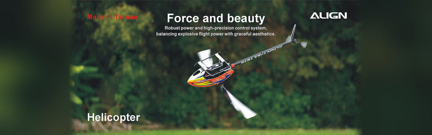 Align T-REX RC helicopter banner