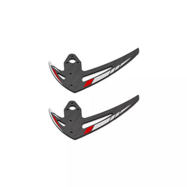 OSHM2328R OMPHOBBY M2 EVO Vertical Stabilizer set-Glamour Red-Mad 4 Heli