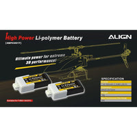 HBP03001 Align Trex Lipo 2S1P 7.4V 300mAh/30C-Mad 4 Heli