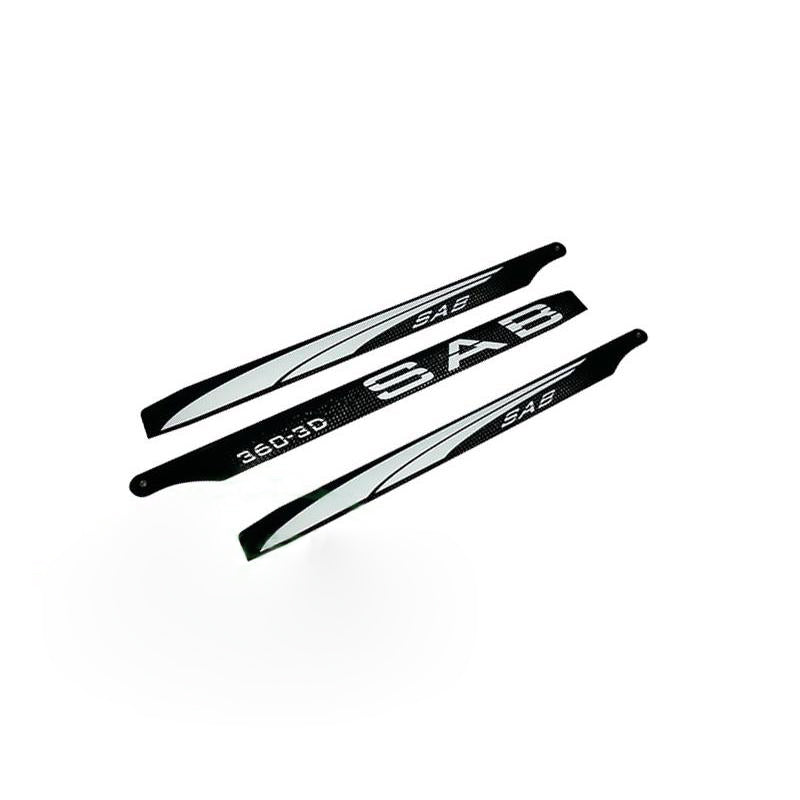 3BL360-3DW 3D SAB Blackline 360mm Main Blades (3 Blade Set)