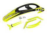 H1520-S RAW KSE YELLOW CANOPY WITH STICKERS-Mad 4 Heli