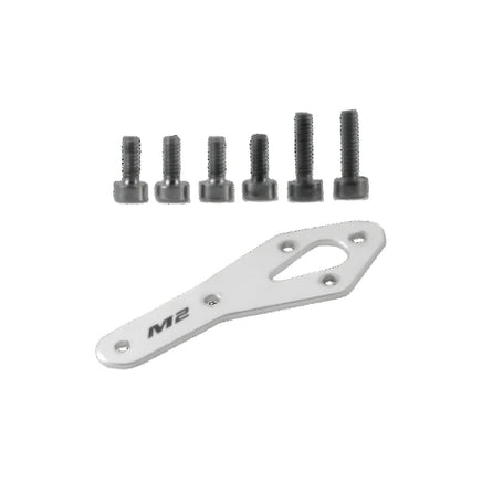 OSHM2318W OMPHOBBY M2 EVO Tail Motor Reinforcement Plate set-Silver-Mad 4 Heli